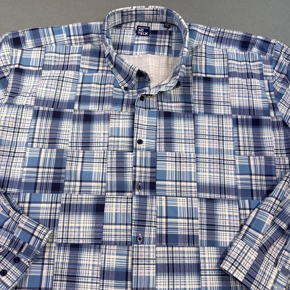 Westport "No Tuck" Men's Button Down‎ Shirt, Long Sleeves, Size 4XMT NWOT